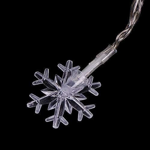 Image of K D 14 LED Multi Snow Flake LED Lights for Decoration - 14 String Fairy Lights for Home, Diwali, Christmas & New Year Decor