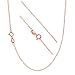 Rose Gold-Tone over Sterling Silver 1.2mm Very Thin Italian Cable Chain Necklace All Sizes 14" - 36"
