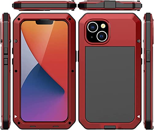 Funda para iPhone 14 robusta color rojo con blindaje estructural GUMMMY 7
