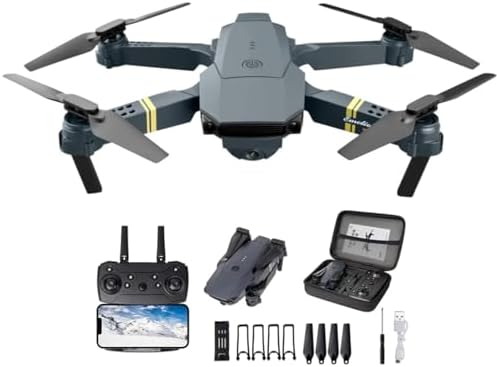E58 Foldable Mini RC Drone for Kids Beginners Adults Gift, Portable Pocket Quadcopter with Camera, Altitude Hold, 3D Flips, One Key Return, WIFI Drone Aerial