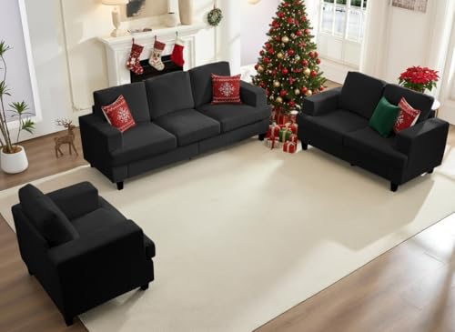 Mjkone 82" Width 3 Piece Living Room Sets Furniture, 3