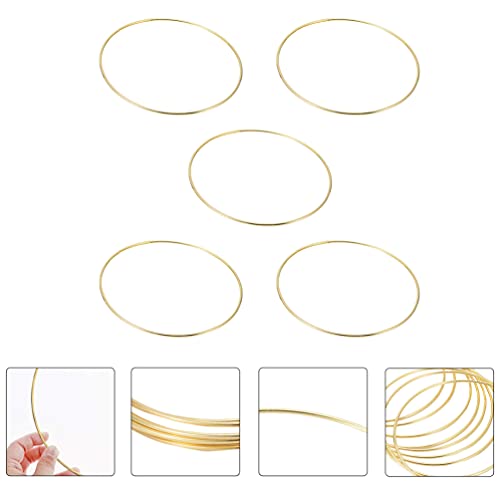 Anillos artesanales de metal Beavorty de 5 piezas para decoración de Navidad 5
