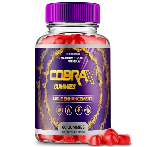 CobraX Gummies, CobraX Gummies, CobraX All Natural Formula - Maximum Strength, Premium Performance Support, Cobraxx Energy Supplement Stamina, Official CobraX Gummies Reviews (60 Gummies)