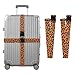 2 Pack Luggage Strap Fashion Color Leopard Orange Portable Adjustable Suitcase Bands for Women Men Travel School Business Trips cintas para maletas