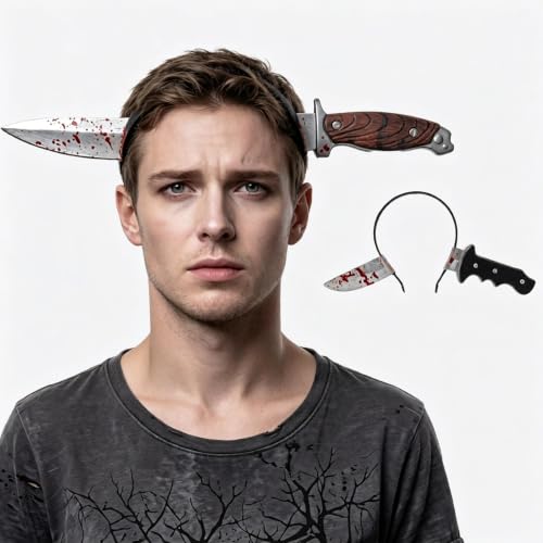 ChayWillow Halloween Fake Knife Through Head Headband Prop - image 1