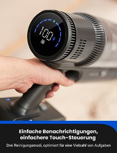 Proscenic P11 Mopping Staubsauger mit Wischfunktion, 45KPA-550W-60Min Akku Staubsauger Kabellos und Saugwischer, Staubsauger Wischen und Saugen Anti-Tangle für Teppich Hartböden Vorhang Haustierhaare
