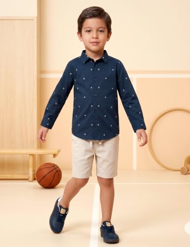 Image of Amazon Brand - Symbol Boys Regular Cotton All Over Printed Full Sleeve Shirt