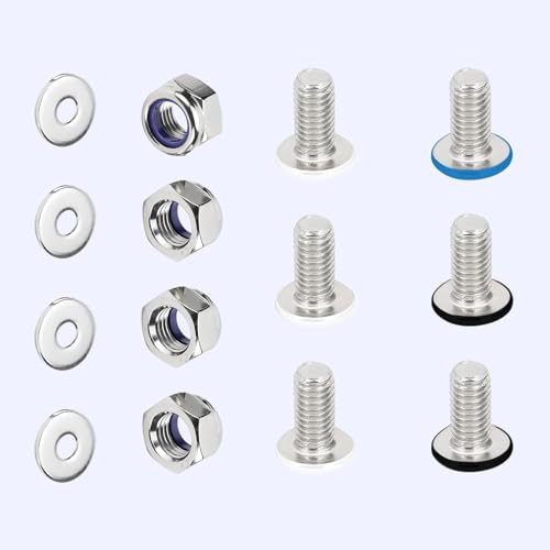 polarmotor M5*12mm Kennzeichen Schrauben Set Edelstahl für Kennzeichenhalter Motorrad, Moped, Roller Nummernschild Halter