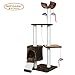 PET Palace Cat Tree Kitten Activity Tower Condo with Perches, Scratching Posts, and Squeaking Mice, APL1342, Brown