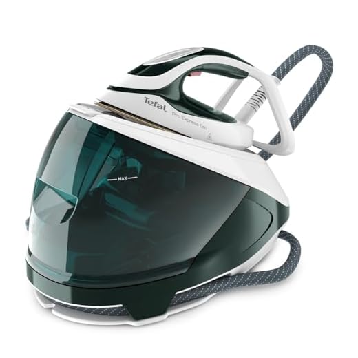 Tefal Pro Express Eco Dampfbügelstation, 2200 Watt, 7,5 bar Druck, 560 g/Min. Dampfstoß, 140 g/Min. kontinuierliche Dampfabgabe, Eco-Modus, Kalk-Kollektor, Smart-Temp-Technologie, waldgrün, GV9E21E0