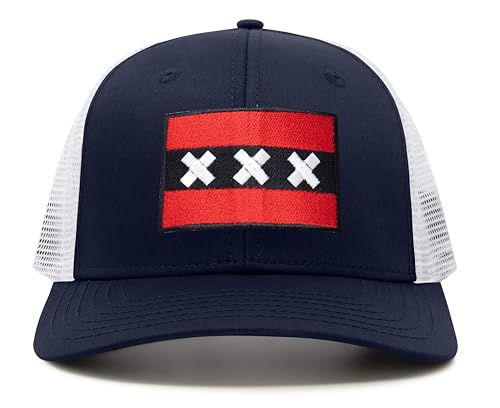 Image of International Tie City Hat for Men and Women, Adjustable Snapback Trucker Baseball Cap with Embroidered Patch