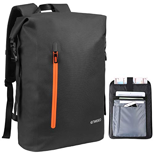 ENKEEO Wasserdicht Backpack 35L Laptop Tagesrucksack mit 3M Reflexstreifen Roll Top Reiserucksack Sportrucksack für Männer und Freuen (Update)