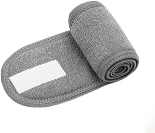 Adjustable Non-Slip Spa Headband, Grey Microfibre