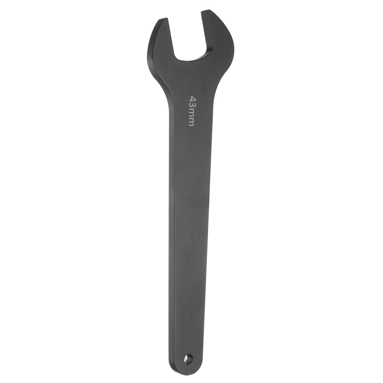 HARFINGTON Single Open End Wrench 43mm Metric 15 Degree Offset Angle U-Shaped Open Ended Spanner Small Flat Head Blackening Wrench with Straight Shank for Automotive Repair Furniture Assembly