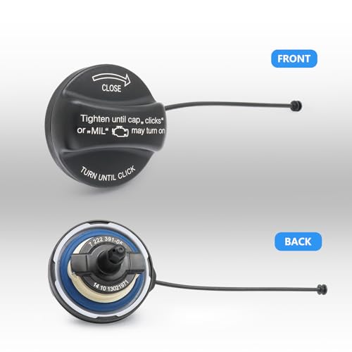 Image of Gas Cap Fuel Cap 16117222391 for 1999-2018 BMW E39 E46 E60 E90 E92-128i 320i 325i 328i 328xi 330i 330xi 335i 525i 528i 530i 535i 750i X1 X3 X5 Z4 M3 Mini Cooper 10844 31848 Fuel Tank Caps