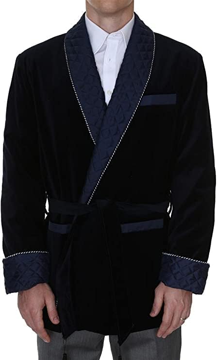 Men's Smoking Jacket Bartholomew Navy Blue