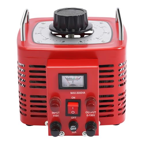 Variac Transformer, 3000w 30Amp Auto AC Variable Voltage Converter, 0-130V AC Volt Output Regulator Variac Transformer, Variable AC Power Voltage Regulator