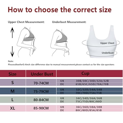 Leversic Sports Bra Women High Impact Wirefree Workout Bras Adjustable Straps Removable Padding Running Bras Gym Bra for Fitness Exercise(White,L) - Image 5