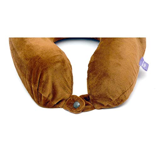 Image of VIAGGI U Shaped Memory Foam Travel Neck Super Soft Orthopedic Cervical Pillows - Brown