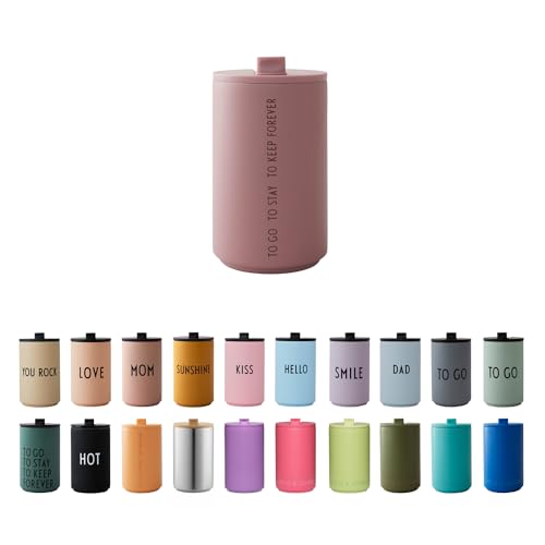 Design Letters Thermobecher TO GO | Thermobecher kaffee to go | Kaffeebecher To Go aus Edelstahl doppelwandig isoliert, auslaufsicher | Geschenke für frauen, Männer | Travel mug | 350 ml