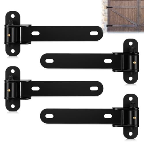 Yaocom 4 Pcs 13" Heavy Duty Gate Hinges 900 Lbs Capacity 180°Open Thickened Solid Carbon Steel Hardware Bolt-on/Weld-on for Barn Wooden Metal Gates Fence Shed Garage Garden Gates (Obround Hole) by Yaocom - Used condition - US$98.69