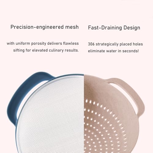 Foni Fox Plastic Mixing Bowls Set 8/10 PCS with Measuring Spoon, Colorful Serving Bowls for Kitchen, Ideal for Baking, Prepping, Nesting Bowls for Space Saving Storage (Soft Breeze)
