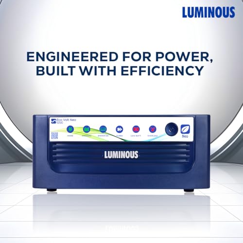 Luminous Eco Volt Neo 1250 Pure Sine Wave Inverter Ideal for Home,Office & Shops | 1100VA Inverter | Reliable Power Backup | High Performance| Easy Installation | 36 Months Warranty view 2