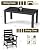 GREENVINES 5-Piece Outdoor Dining Set | HDPE | Patio Table and Chairs Sets for 4 | Patio Furniture | All Weather | Umbrella Hole | Black | for Backyard Poolside Garden