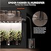 Spider Farmer Nuovo umidificatore da 450 ml/h per piante Tenda da coltivazione Camera da letto, GGS Smart Umidificatore a ultrasuoni con igrometro Nero Piccolo 5 L