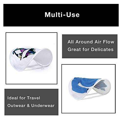 Smart Design Pop Up Adjustable Sweater Dryer With Adjustable Straps - Ventilair Breathable Mesh - For Drying Sweaters, Shirts, Clothing Garments - Home - (27 X 33 Inch) [White] #TOP4