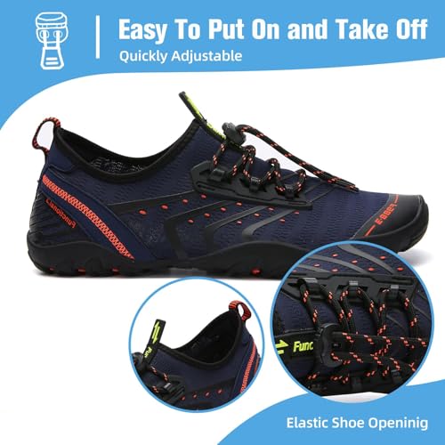 Image of Mishansha Water Shoes for Women Men, Quick-Dry Barefoot Swim Shoes with Drainage Holes, Lightweight Aqua Shoe for Beach Pool River Boating Yoga Walking