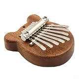 Caja de música de madera de 8 melodías diseñada específicamente para mini reproductor de pulgar con cómoda forma de mano (osito)