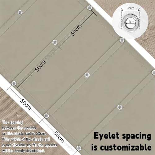 Voile d'ombrage rétractable 350x800 cm bâche imperméable pour pergola - 6