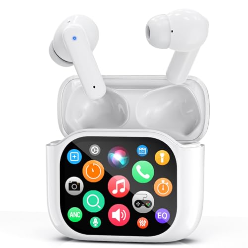 AI Écouteur Traducteur Vocal Instantané : 3 en 1 Oreillette Traduction Instantanée Anti-bruit ENC Écran LCD Tactile - 156 Langues 7 Modes EQ - Commande...