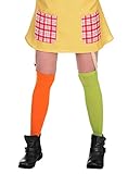 Maskworld Pippi Langstrumpf Kniestrümpfe für Damen grün/orange (XL-XXL)