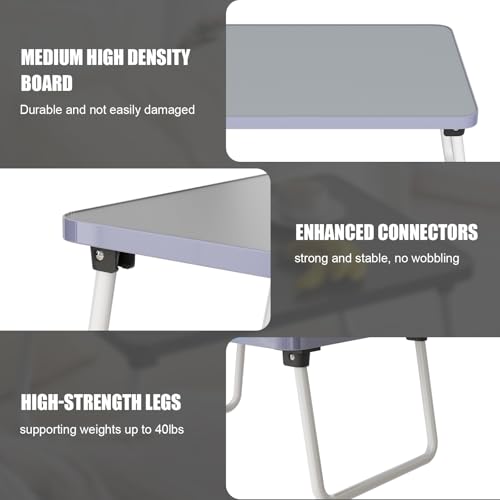 Image of Foldable Lap Desk, Laptop Stand Bed Table Tray for Couch