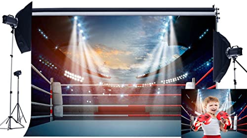 Haosphoto Boxing Ring Backdrop for Photography 7X5FT Boxing Match Stage ...