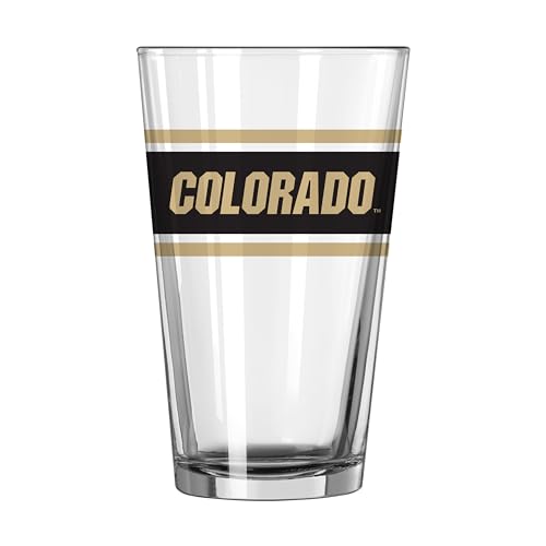 Image of Logo Brands NCAA 16 oz Pint Glass - Durable Glass With Bold Team Color- Chip-Resistant Rim Drinkware For Fans, Tailgates, Home Bars & Everyday Use