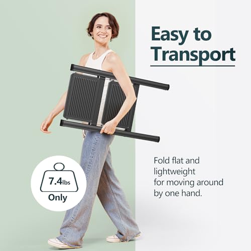 WOA WOA Escada de 2 degraus, banco dobrável com pedais largos, banco portátil para adultos, escadas