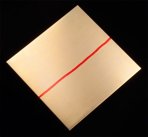 Red Brass 22 Gauge Sheet - 6" X 6" #TOP1