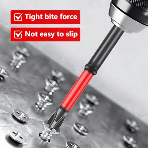 Image of Serplex10Pcs Magnetic Cross Head Screwdriver Bits, 65mm & 110mm Lengths, S2 Alloy Steel Phillips Drill Bits for Electric Drills & Screwdrivers, Furniture Assembly, Electrical Work, and Repairs