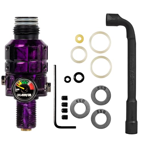 HK Army Paintball Regulator 350psi-650psi Adjustable Turbine Pro for HPA Compressed Air Tanks (Standard, Purple)
