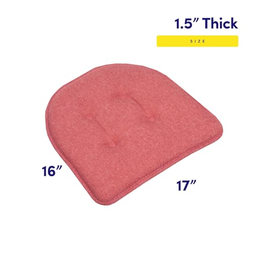 image for Sweet Home Collection Chair Cushion Memory Foam Pads Tufted Slip Non S