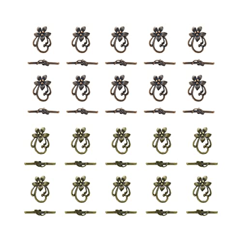 Pufguy Butterfly Toggle Clasp Bracelet Clasps Closure Zinc Alloy Connector Diy Jewelry Making Crafts-20Set(Bronze) #TOP9