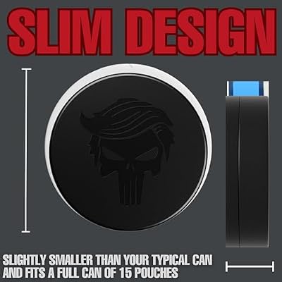 ZPACK Zyn Metal Can | Zyn Metal Pouch Can | Premium Aircraft-Grade Aluminum Container with Magnetic Closure | Slim EDC Pocket Tin | Carved Engraved Design | for Him (Black)