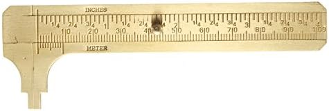 Alcoa Prime Brass Vernier Caliper Double Scale Precise Micrometer Measurement Tool, 100 mm