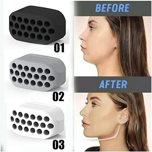 Tustao Generation Jaw Exerciser Ball Food Grade Silicone Chewing Device Silicone Jaw Exerciser Tablets Jawline Exercise Jawline Sculptor Facial Fitness Accessories Exerciser for Men & Women