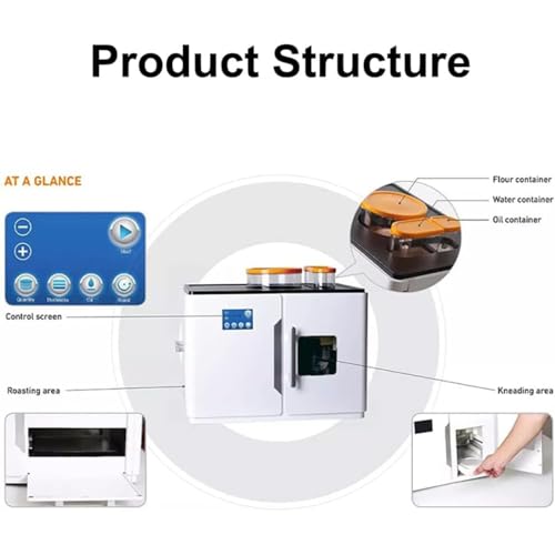 Automatic Roti Maker - Electric Machine for Chapati, Tortilla, Naan, Pancake & Flatbreads - Makes 20 Pieces at Once, Easy One-Key Operation for Quick & Efficient Cooking