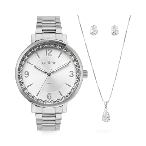 Condor - Kit Feminino Elegante Prata - CO2035NFA/K4K Condor - Kit Feminino Elegante Prata - CO2035NFA/K4K