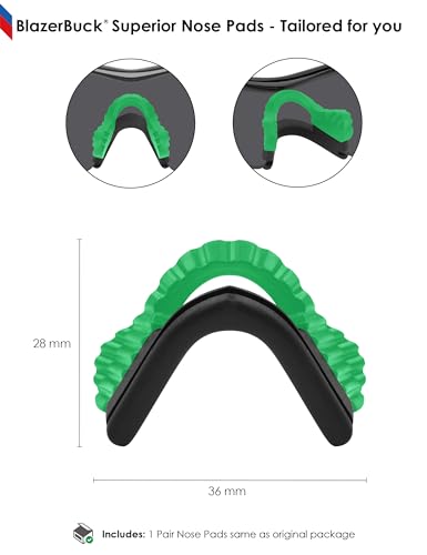 Image of BLAZERBUCK Replacement Nose Pads Nose Pieces for Oakley M Frame Series Sunglasses - Dark Green